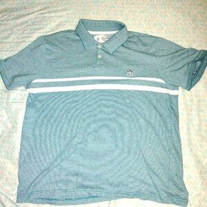 Original size L vintage men's Penguin Blue & White Polo shirt